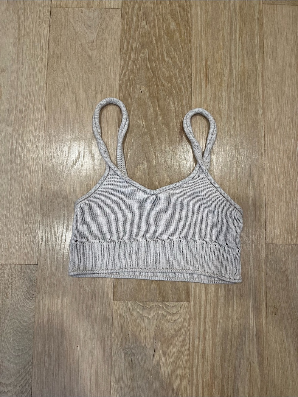 Urban Outfitters Cream Knit Cropped Camisole